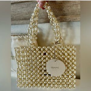 Vanina Comino Gold Beaded Women's Bag